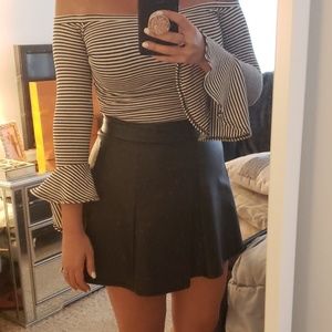 Wild honey off the shoulder bell sleeve top